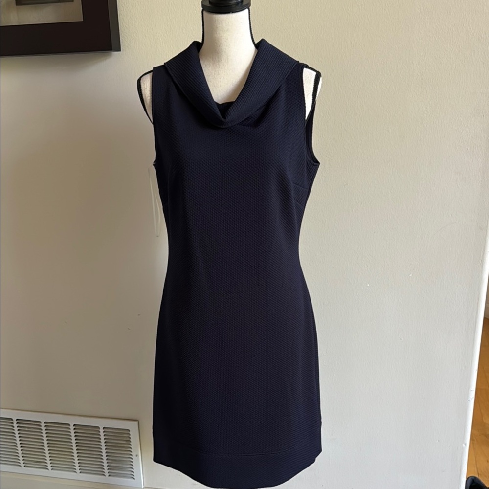 Elegant Navy Sleeveless Dress
